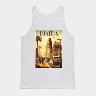 Luanda Angola Vintage Travel Art Poster Tank Top